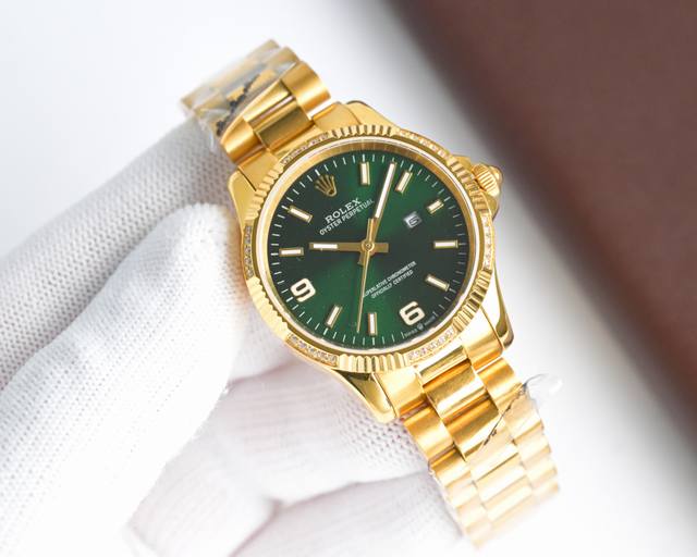 金+50 Ar Factory2025墙裂推荐 全新力作 倾力推荐 市场最新版本 劳 .力士Rolex女装日志型腕表！细节方面： 表壳直径保持与原装一致34Mm
