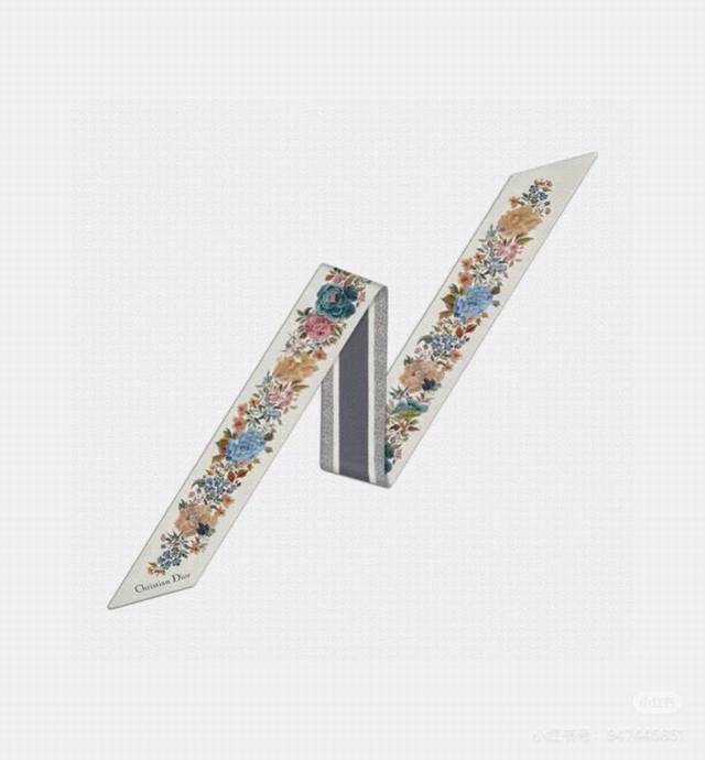 Winter Garden Headband. Fabric: 18 Momme Silk. Size: 6 x 105cm. Color: White and