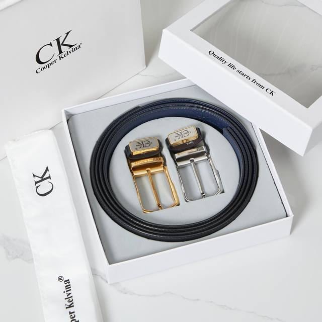 Belt: CK top replica. Single and double buckle belt: CK trendy brand. Genuine pr