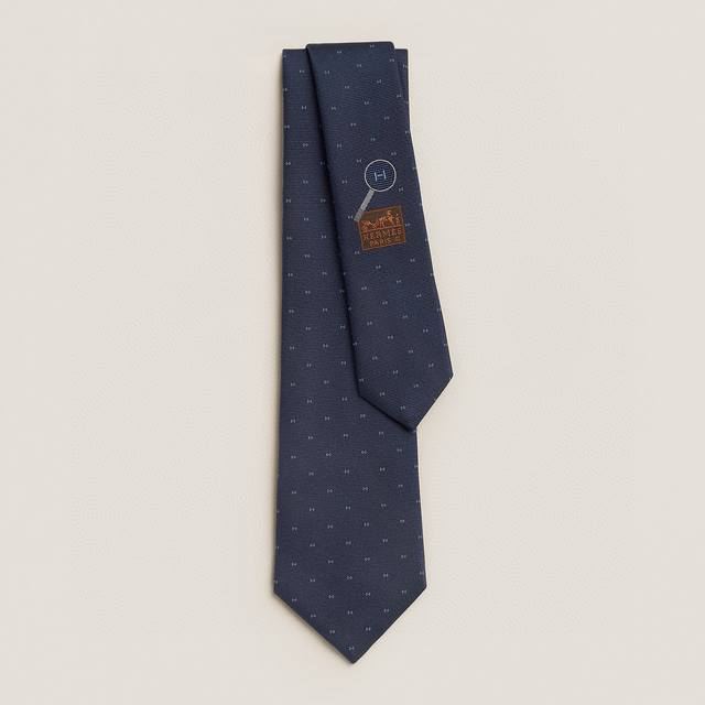 Official new H-shaped men's tie, rare Herm