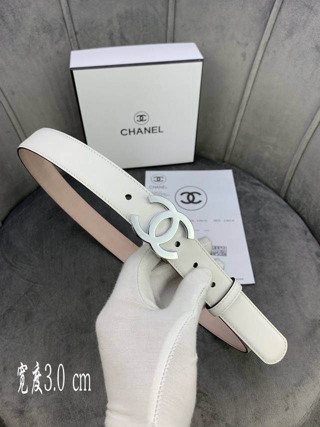 width 3.0Cm Chanel Chanel women's classic belt belt new smooth lining frosted co