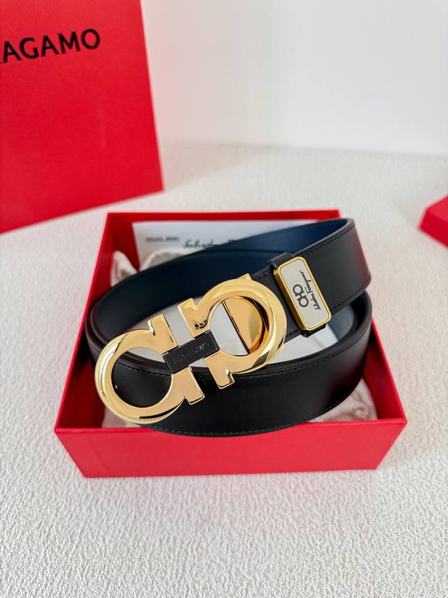 Product Name: Ferragamo Belt Original Model: Buckle, Classic Pure Copper Buckle,