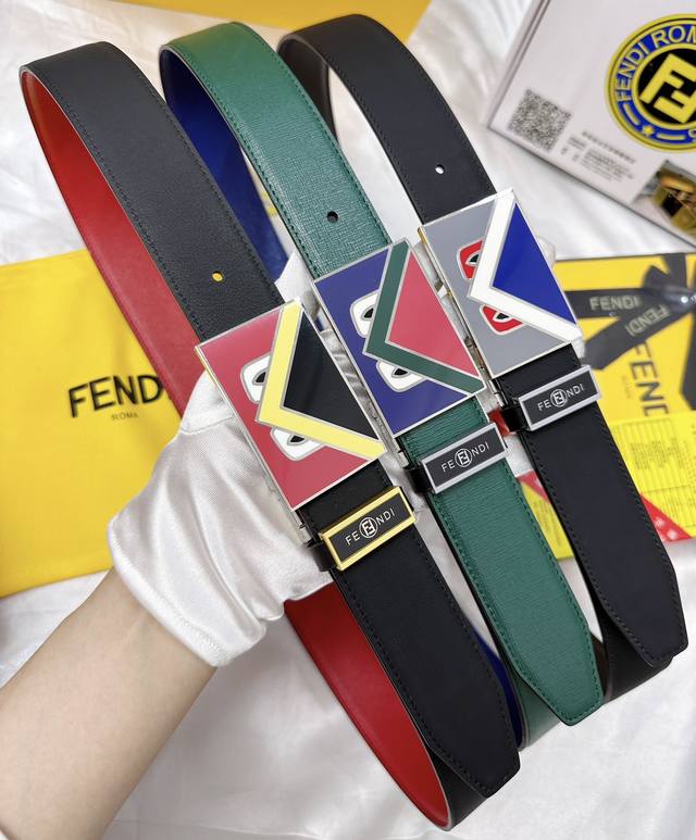 Belt: Fendi. Premium original replica. Belt: 100% imported top-grain cowhide, gu