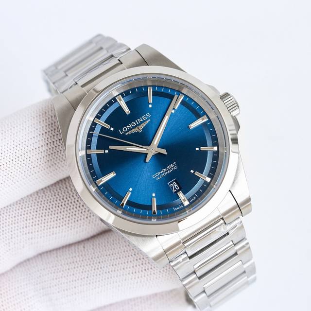 耗时半年强力推荐 优雅焕新｜ 新品首推 浪琴 Longinesvs5 康卡斯悦动系列 优雅银经典黑百搭绿深邃蓝高级咖原版开模，对版41Mm尺寸316精钢材质，C