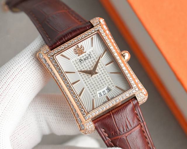 台湾厂V8版本镶钻复刻 伯爵满天星方形镶钻型号Black-Tieg0A33075和76，最新修正版本，参照正品3D画图设计，突破极限！表盘钻石从大到小八心八钻般