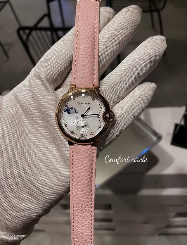 金+20钻30 卡地亚 36Mm 鱼眼玻璃 磨砂扣匠心之作卡地亚蓝气球，精致36Mm石英腕表，传统三针设计 星空运转 时间流淌 特殊工艺镶钻，个性 完美 搭配鱼