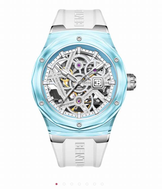 首发爆款 宾利-Bentley 曜影系列360°全景塑造通透视觉呈现，精心把控细节刻度棱角分明 高透水晶表壳 表直径45Mm 搭载品牌自主研发瑞士Bx1220自