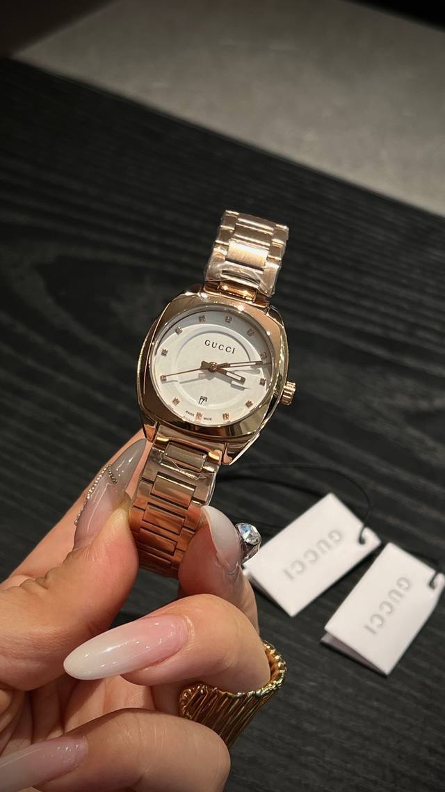 专柜款 Gucci 古驰Gg2570系列Ya142504腕表 石英机，尺寸28Mm。到货