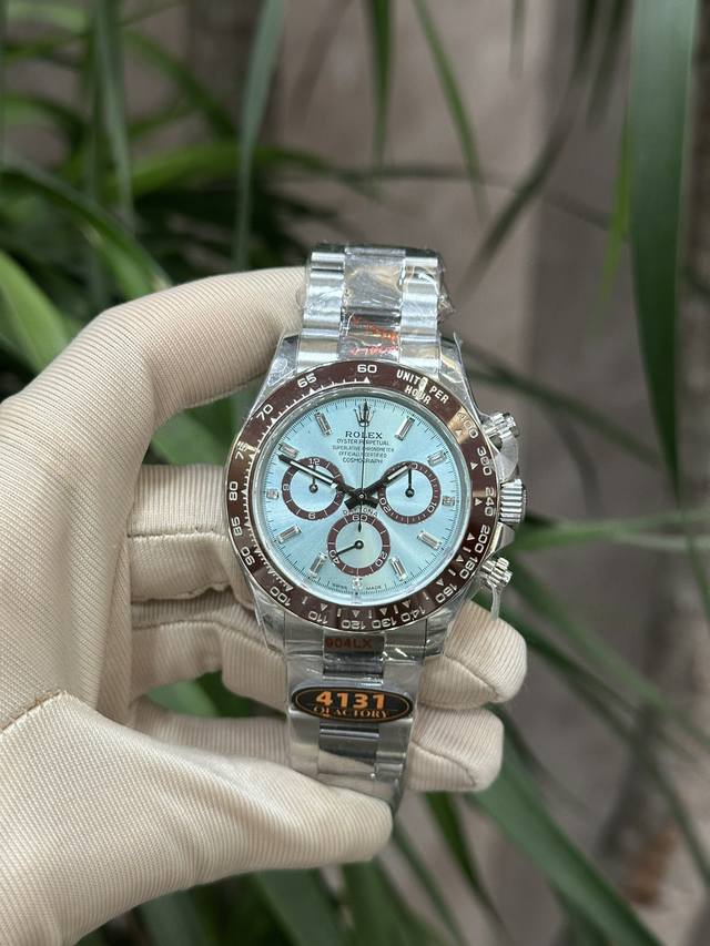 独家实拍图新款 劳力士迪通拿Rolex 冰蓝迪复刻版本全自动机械表男士腕表 透明镂空后盖