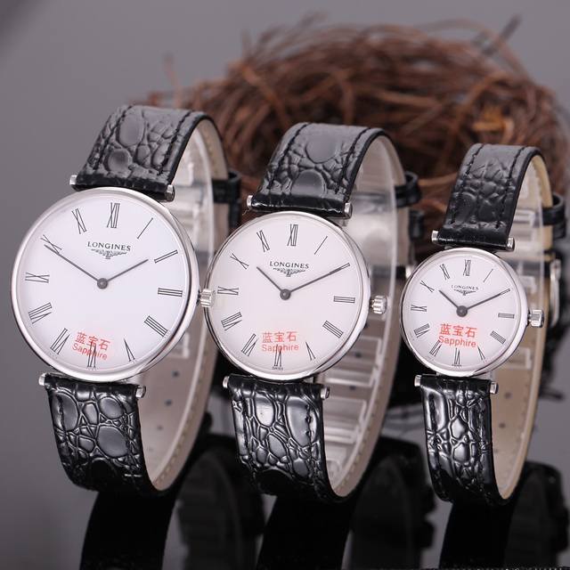 品牌：浪琴类型：2针嘉兰系列瑞机超A壳套对表表带：顶级进口牛皮316精钢表带机芯：顶级进口瑞士石英机芯镜面：顶级进口蓝宝石水晶镜面尺寸：大号39Mm 中号33M