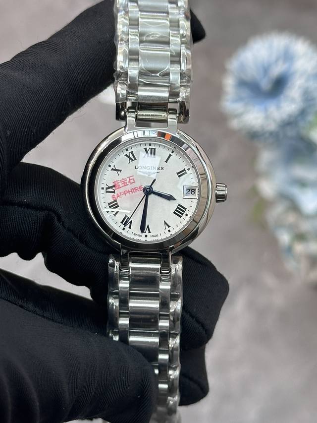 独家实拍图浪琴 心月 瑞士石英腕表30.5Mm