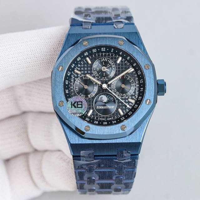白钻 蓝壳 黑壳+50 胶钢同价 Ap爱彼皇家橡树26574St系列男士腕表！完美与个性的体验！1直径41Mm！2搭载定制版Cal.5134机芯，完美还原功能！