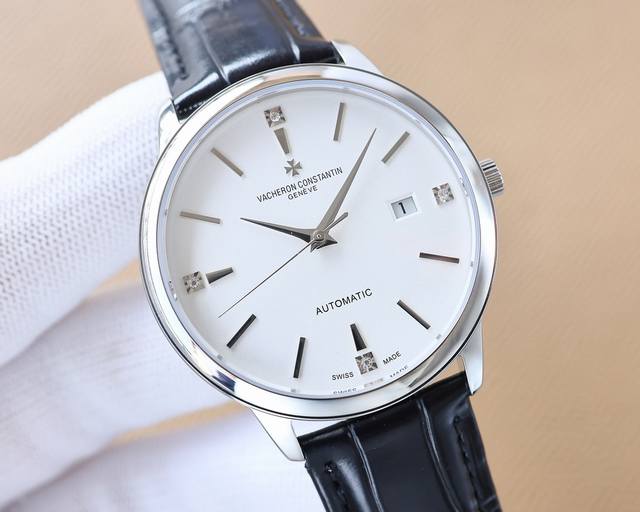 白壳 玫金 最新爆款主推 江诗丹顿 Vacheron Constantin 男士腕表！ Tw制表师团队历时8个月精心设计，敢为人先，突破多层技术瓶颈，力求完美！