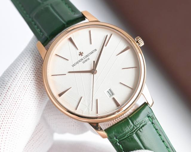 白 -金 2025墙裂推荐市场最高复刻 V4升级版本 江诗丹顿Vc传承系列85180腕表！1 表壳 尺寸40Mmx9Mm，完美圆形的表壳，搭配微孤式表耳设计，使