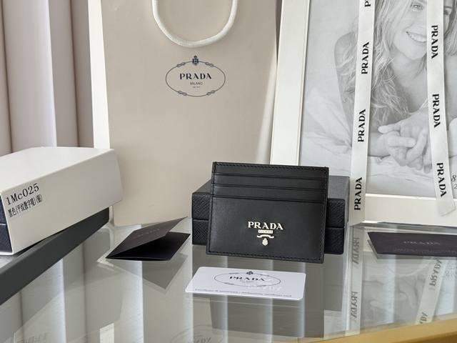 Prada classic men's and women's card holder, synced with the official Prada stor