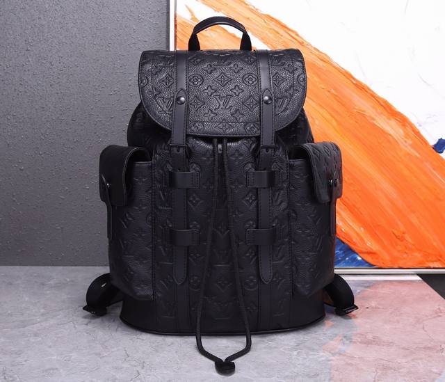 Top-quality, original, embossed pebbled pattern. Christopher Small Backpack. The