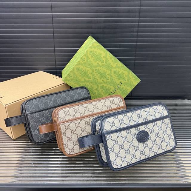 Gucci Ophidia series Gg clutch bag, unisex handbag, toiletries bag, real shot, d