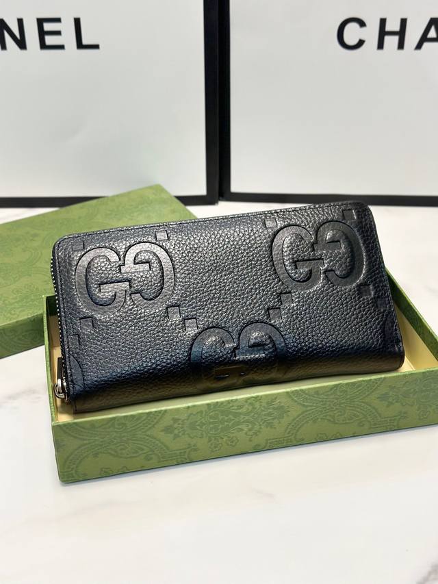Color Black Size 19X10 Real shot of Gucci original single zipper wallet One to