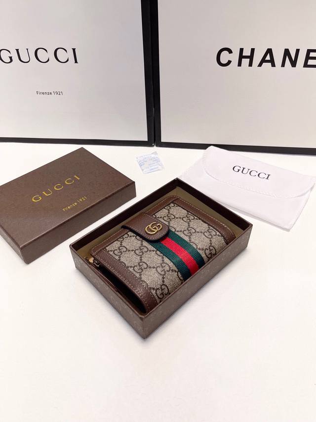 Color: PVC Color Size: 15X10 Gucci style tri-fold short wallet Imported PVC wit