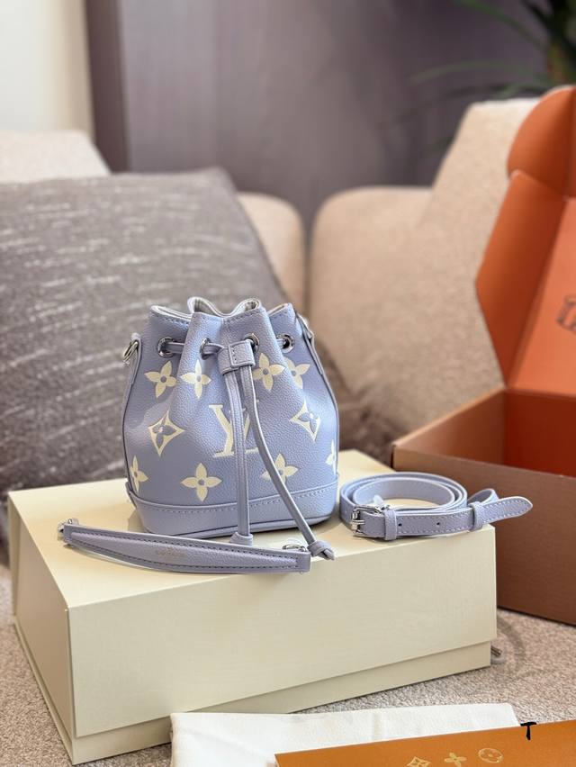 Lv taro color small bucket drawstring small lucky bag 14