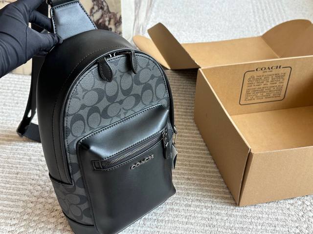 Coach counter new chest bag L crossbody bag original PVC fabric fashionable and