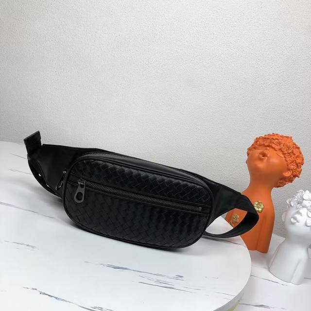 Bv counter-style waist bag is made of strong and flexible imported waxed cowhide