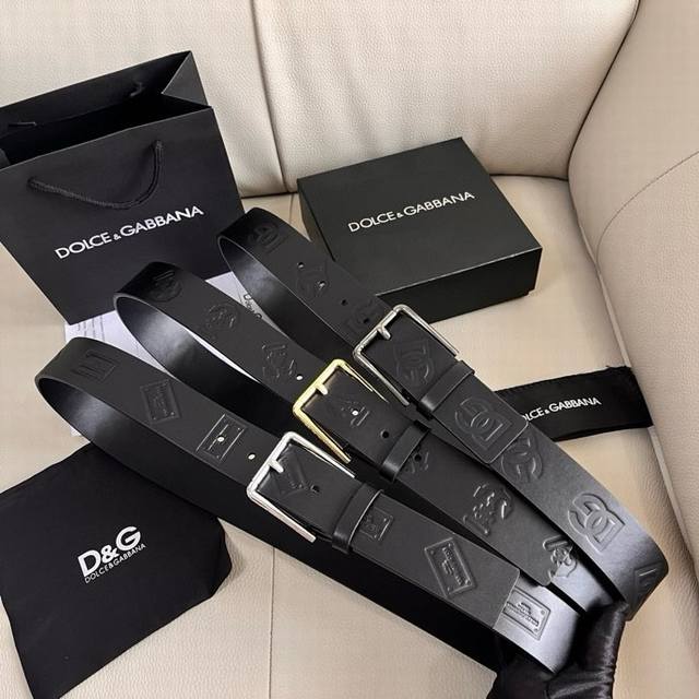 Dg, width 4.0cm Dolce&Gabbana's new embossed leather Re-Edition fashion show is