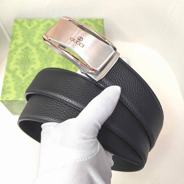 Gucci Men's Automatic Belt - Width 35mm 316 fine steel buckle never fades, finel