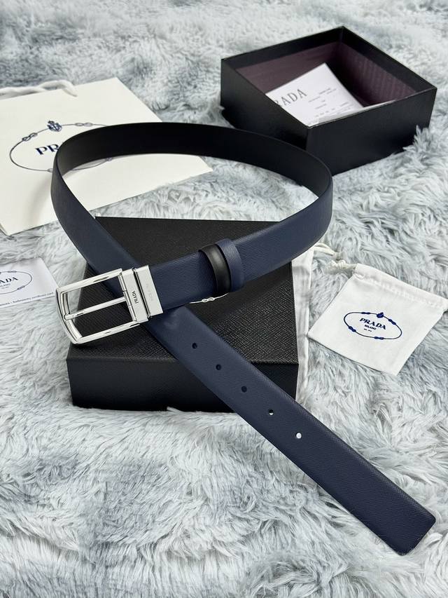 -Prada 3.5cm Cross-grain texture quality Every detail reflects the highest taste