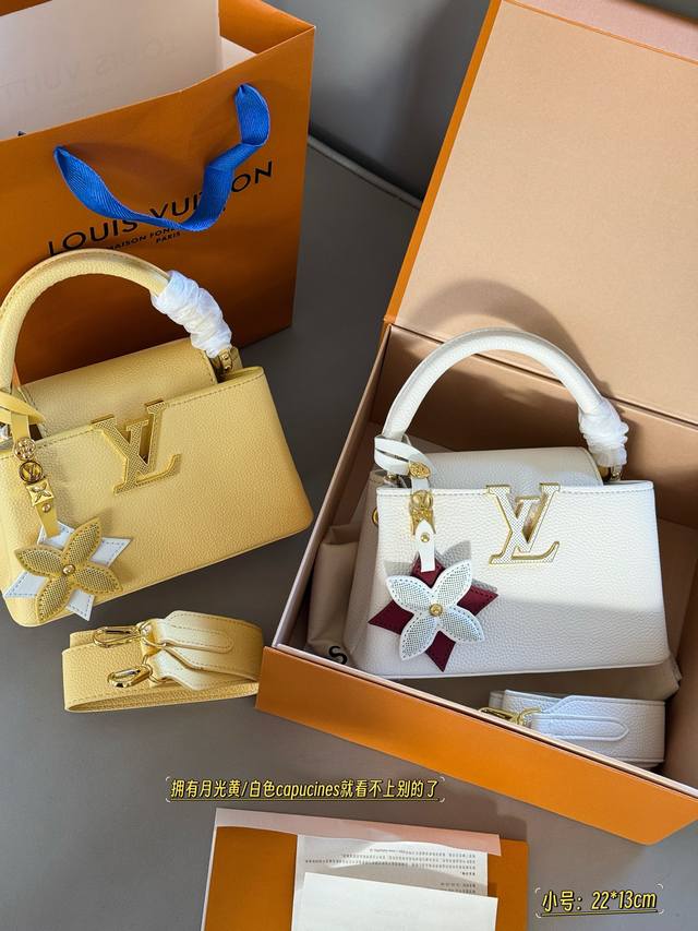 Comes with box Size: 22*13cm Small 28*17cm Large L's Capucines handbag Made of