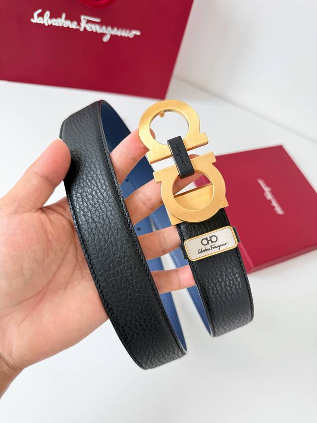 Product Name: Ferragamo belt, original Model: Buckle, classic pure copper buckl