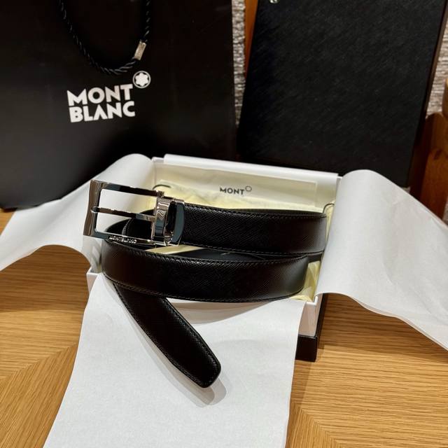 - Powerlong Men's Belt This one is classic black and made of top-grain cowhide.