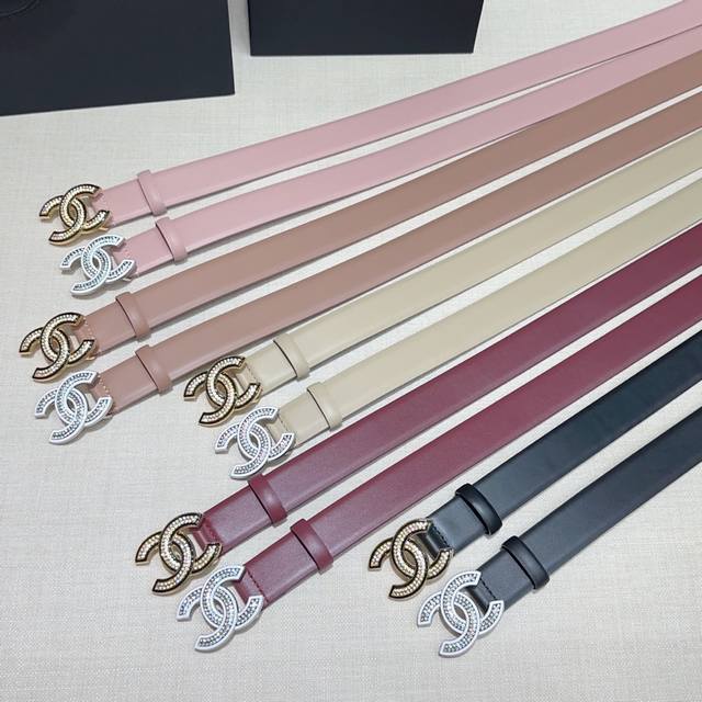 3.0Cm Chanel belt, double-sided top layer cowhide, length: 75.80.85.90.95. .105