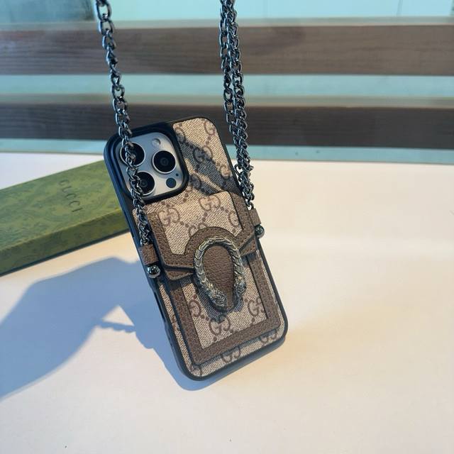 Snake Year Hot Selling Gucci Leather Dionysus Series Snake Head Card Holder Mobi