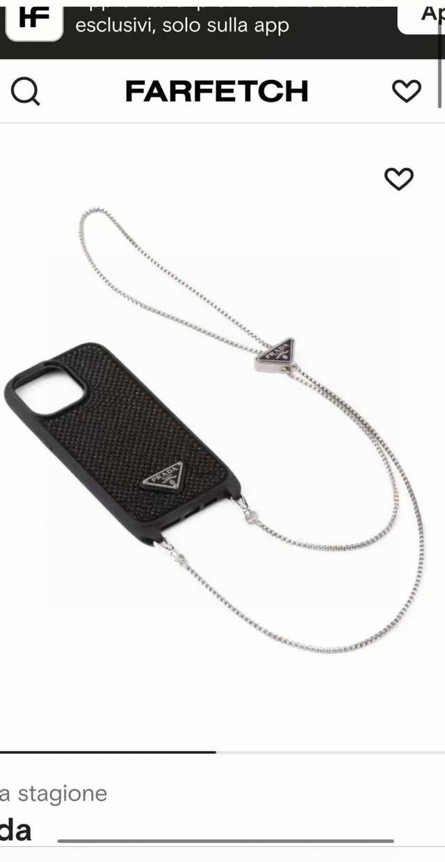 With triangle logo chain, synchronized with Prada official website, Prada mobile