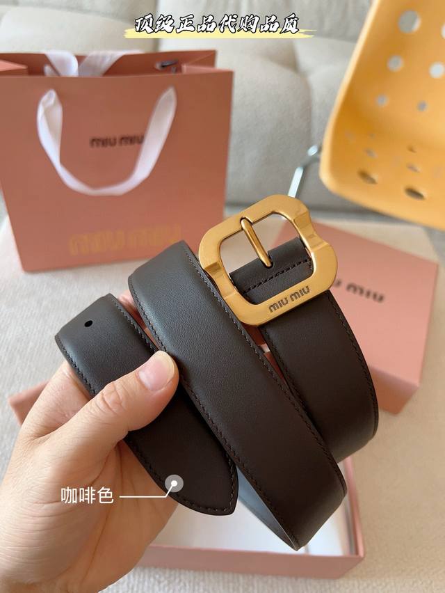 Guangzhou Factory P Direct Miu Miu This leather belt is simple yet elegant. The