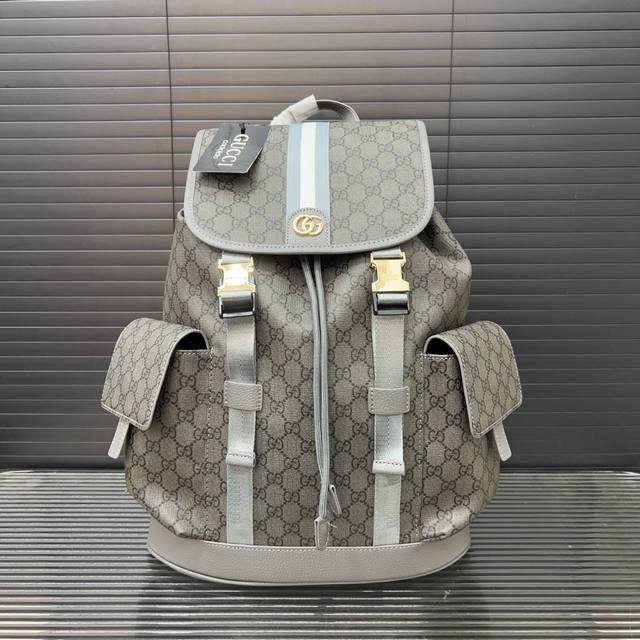 Gucci Gucci printed Double G backpack, unisex backpack, real product photo, orig