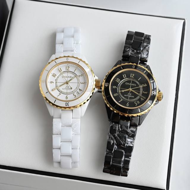 配盒 支持香港 美国直邮 新增款式 Ht超级陶瓷 香奈儿J12系列33Mm钢盖女款腕表_H4863，采用与原版一致的高密度钢化陶瓷材质铸造而成，质地轻 抗磨损