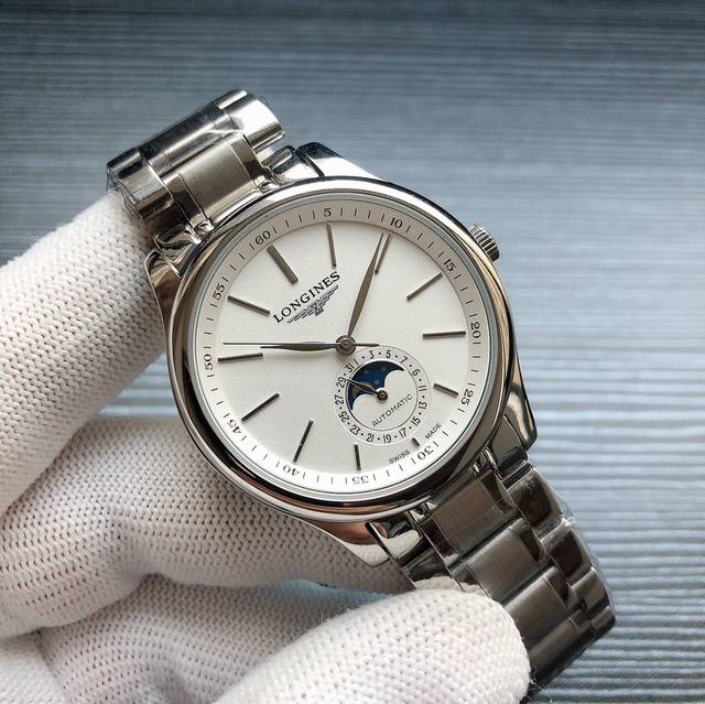 白 金 浪琴 Longines L33 名匠系列月相 市场上唯一一家官方版本，不惜成本 升级瑞机壳套字面，原装月相，区别市场普通版本 配置全自动机械机芯，316