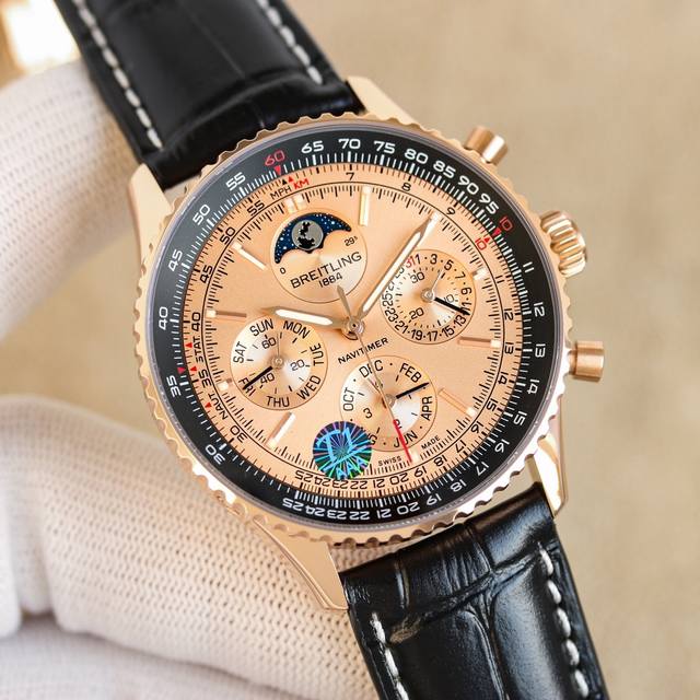 统一 V9百年灵航空计时系列推出140周年限量版，搭载革命性B19自制机芯 复刻采用进口精工Nh36机芯改多功能 ，走时稳定，返修率低，这是复刻市场少有的耐操性