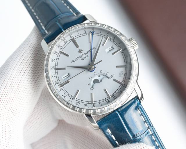 周月轮回，分秒轮转 Vc 江诗丹顿 Traditionnelle 传袭系列全日历腕表. 型号 ：4010T O00R-B344 B740 B345 表壳 ：腕表