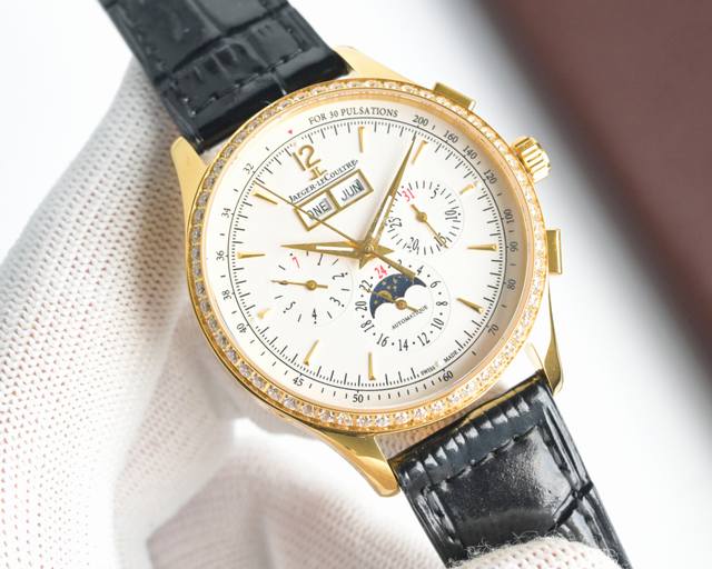 白 -金 钻+50 钢带+100 V2升级版Jaeger-Lecoultre 重金打造 积家大师系列4138420 腕表。用心之作，细节方面： ：团队历时两年多