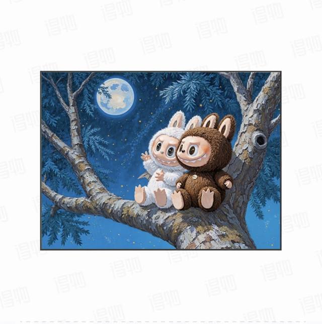 Akino Zimomo-仲夏之夜 限量版画 有装裱 34Cm*49Cm 49Cm*69Cm 油画布 大首领大天使艺术卧室房间装饰海报挂画壁挂