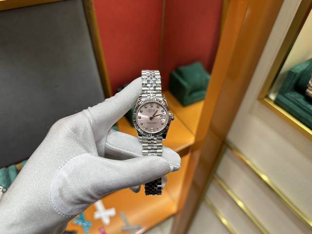 冰莓粉劳力士日志31Mm316L精钢材质全自动机械机芯