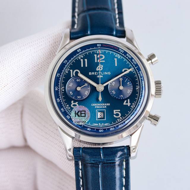 Bls新品 百年灵 璞雅B01计时腕表Premier B01 Chronograph 吴彦祖同款 材质： 316L精钢 直径： 42毫米 厚度： 13.65毫米