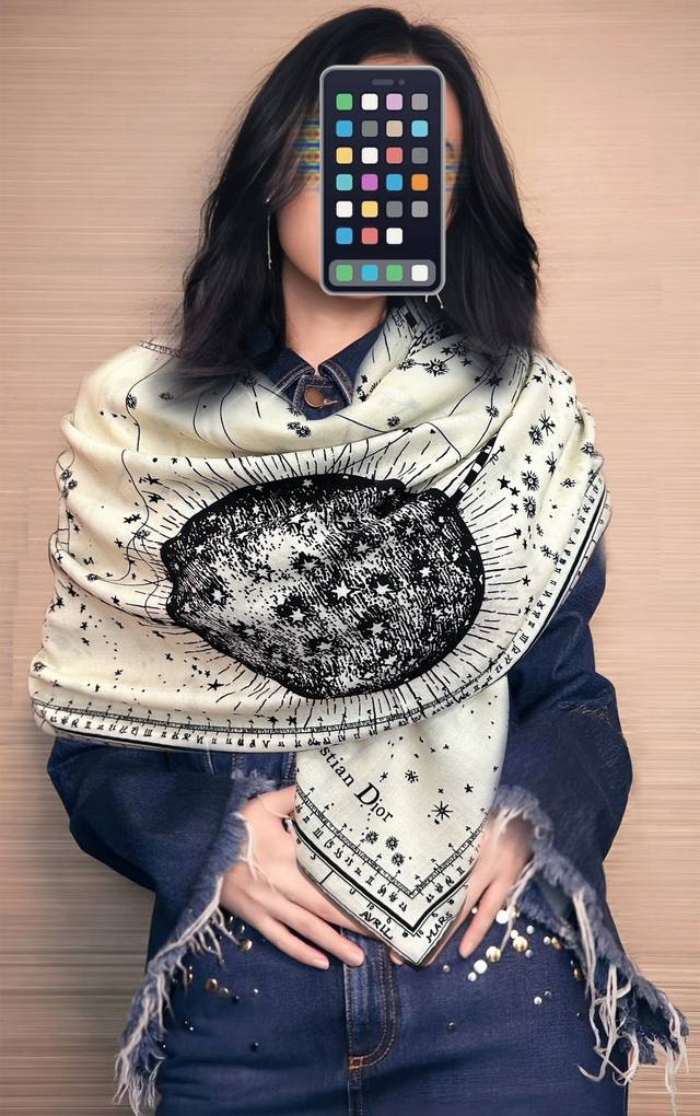 New Dior double-sided, identical earth pattern, classic and elegant. This new s