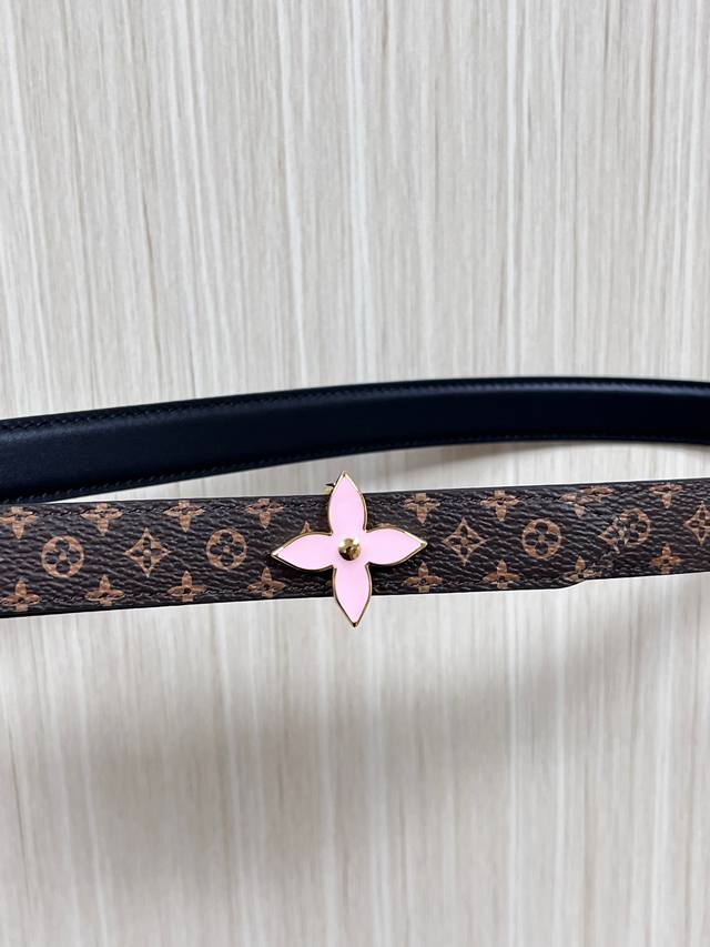 2.0 wide canvas with white floral print, black calfskin with a pointed and squar