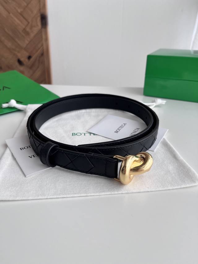 Bv 2025 latest women's braided belt, pure handmade Intreccio large plaid woven d