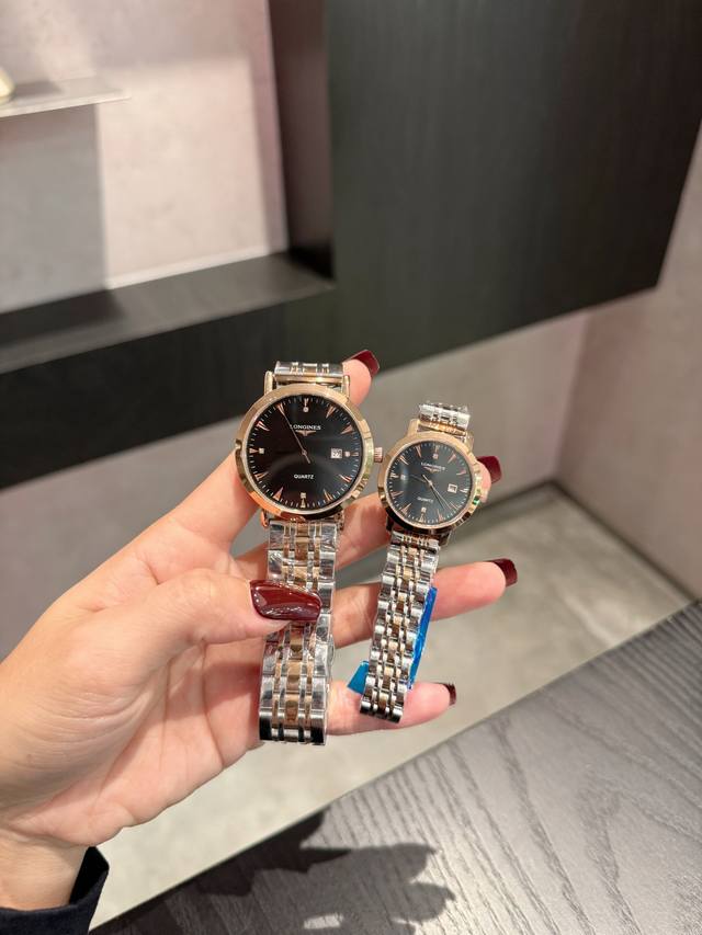 白壳 金壳+20钢带+20新款浪琴-Longines 精品情侣腕表 经典三针设计 尊贵大气 绅士风范 卓越品质 热卖全城 采用进口石英机芯 顶级316精钢表壳