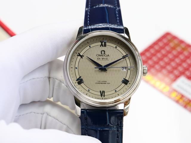 金+10欧米茄-Omega 碟飞系列 男士腕表 字面与正品一致，弧面时刻丁高清矿物质水晶镜面，更高清历时9个月多次纠正升级，打造1:1壳型，力求完美！直径39M